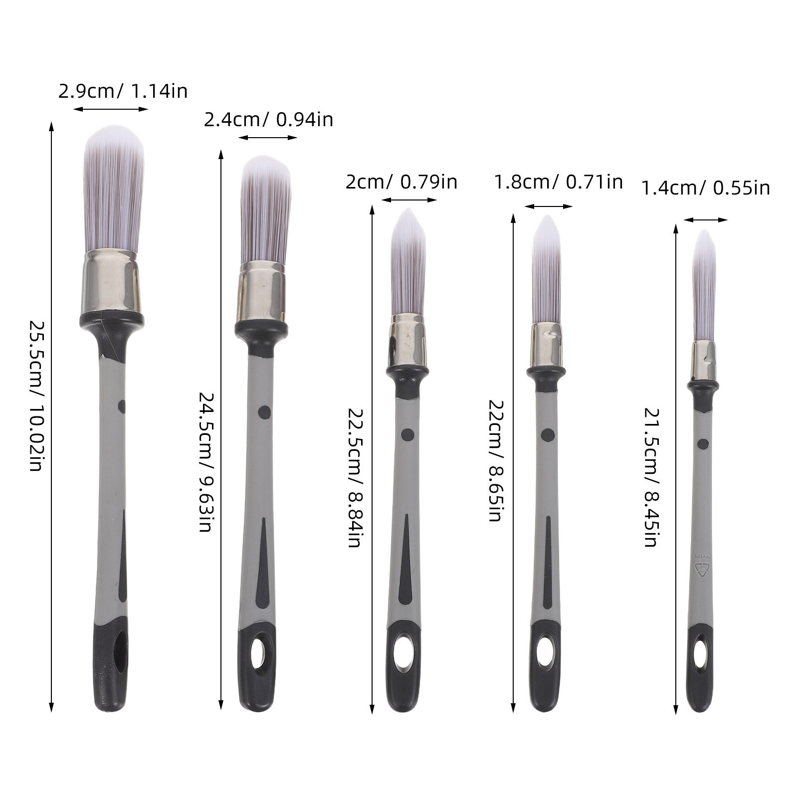5-delige precisie detailverfbo - Detailing Brush Set recensie en prijs